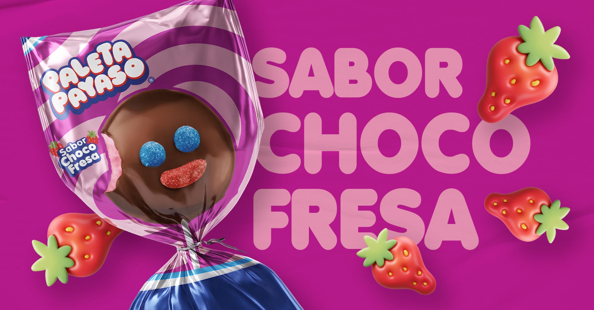 Paleta Payaso Sabor Choco Fresa — Día del Niño