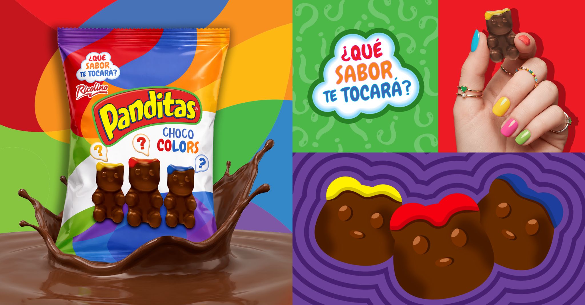 Panditas Choco Colors — campaign mosaic
