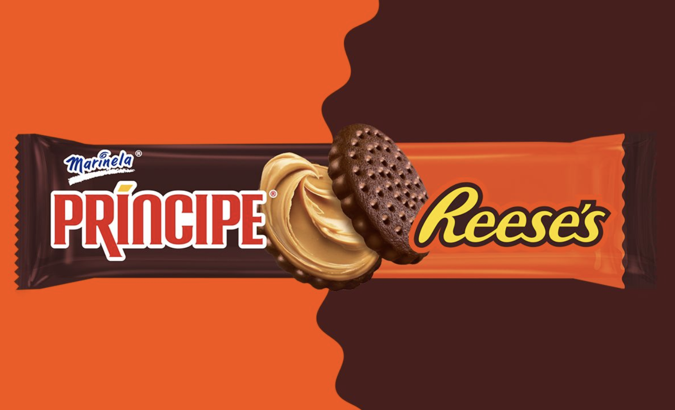 Príncipe × Reese's — hero co-branded design
